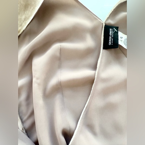 Vintage Giorgio Armani Borgonuovo 21 Blush Velvet Draped Top Made in Italy Sz 42 - Picture 7 of 12